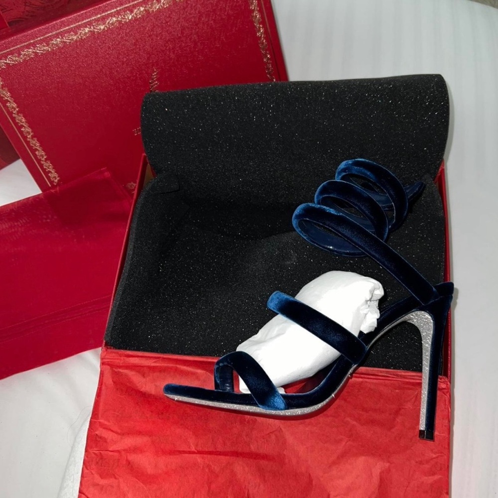 Rene Caovilla Blue Sandals